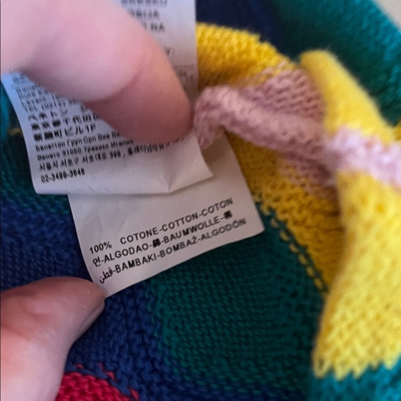 United Colors Of Benetton Multicolour Wavy Sweater Brand New XS/S - Picture 9 of 10